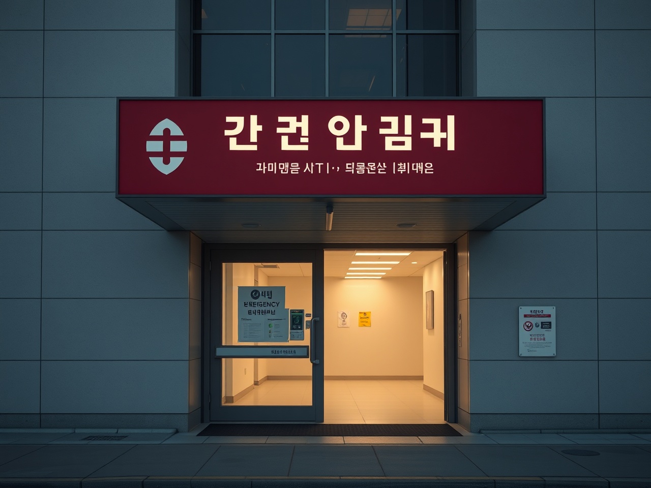 Korean hospital emergency entrance